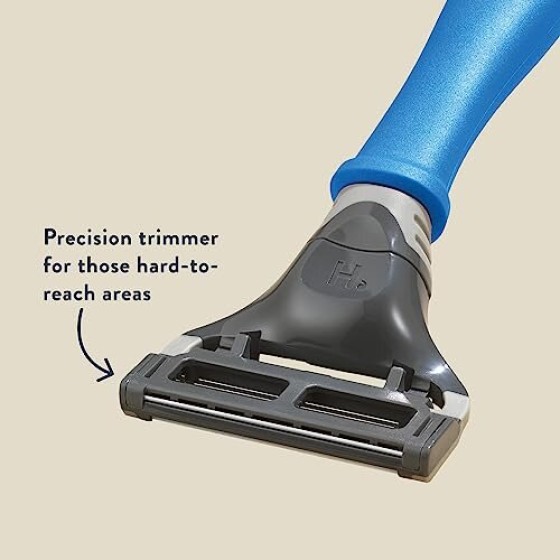 Pisau Cukur Pria - Set Pisau Cukur Pegangan Indigo, Termasuk 13 Pisau Pengganti dan Pelindung Pisau untuk Perjalanan